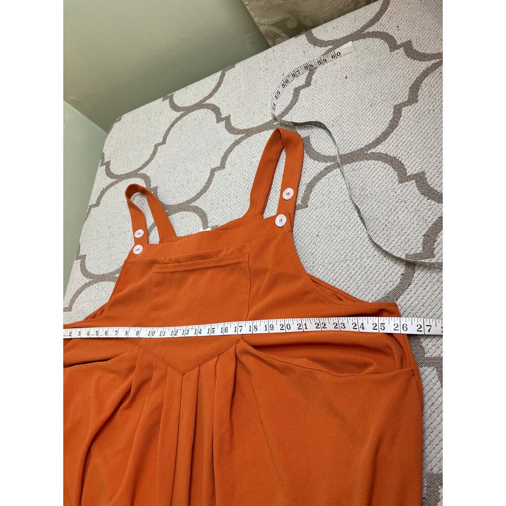 HALARA Rust Orange Wide-Leg Jumpsuit Overalls - Picture 11 of 13